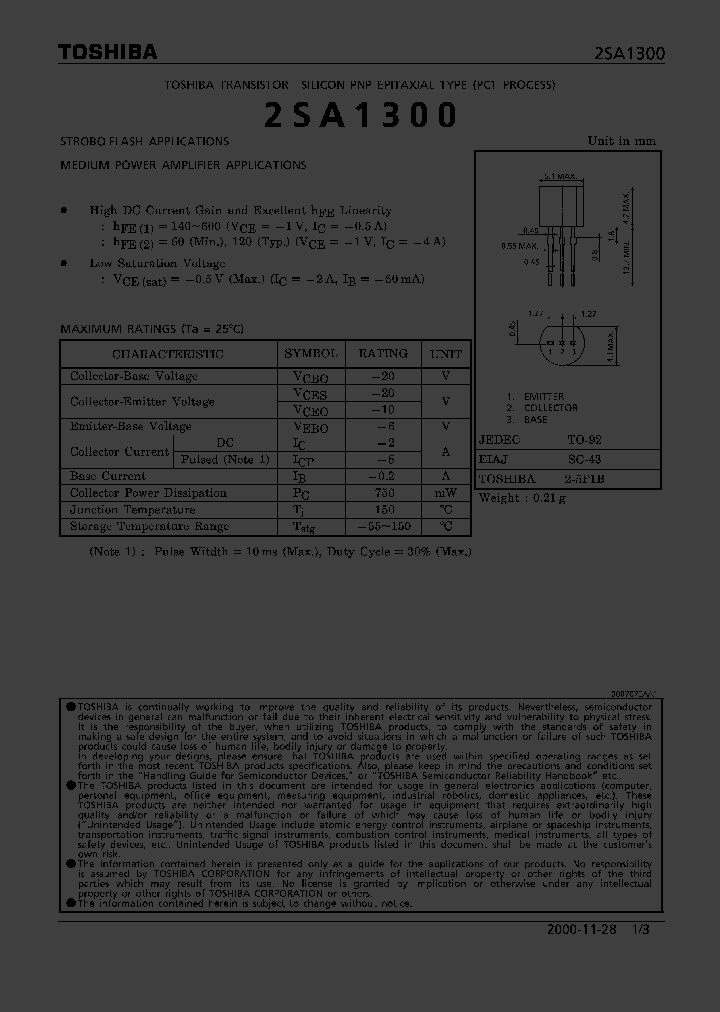 2SA1300GR_2466218.PDF Datasheet