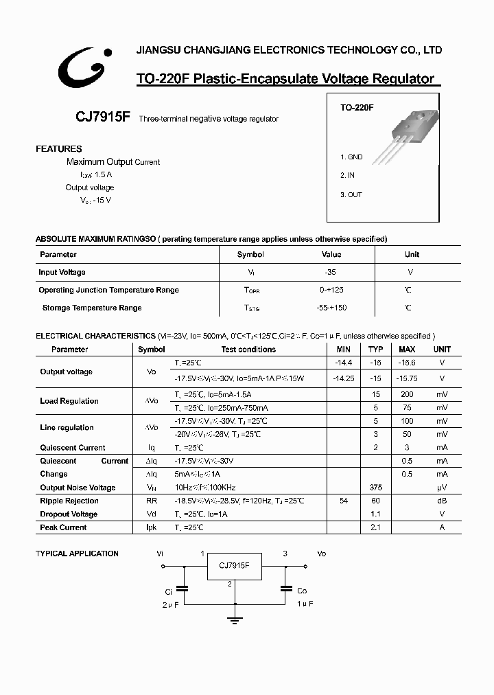 CJ7915F-TO-220F_2470918.PDF Datasheet