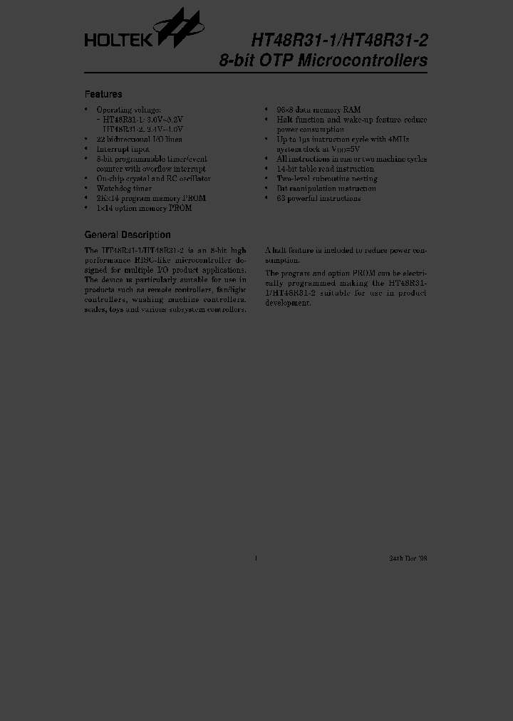HT48R3128SKDIP-B0_2472115.PDF Datasheet