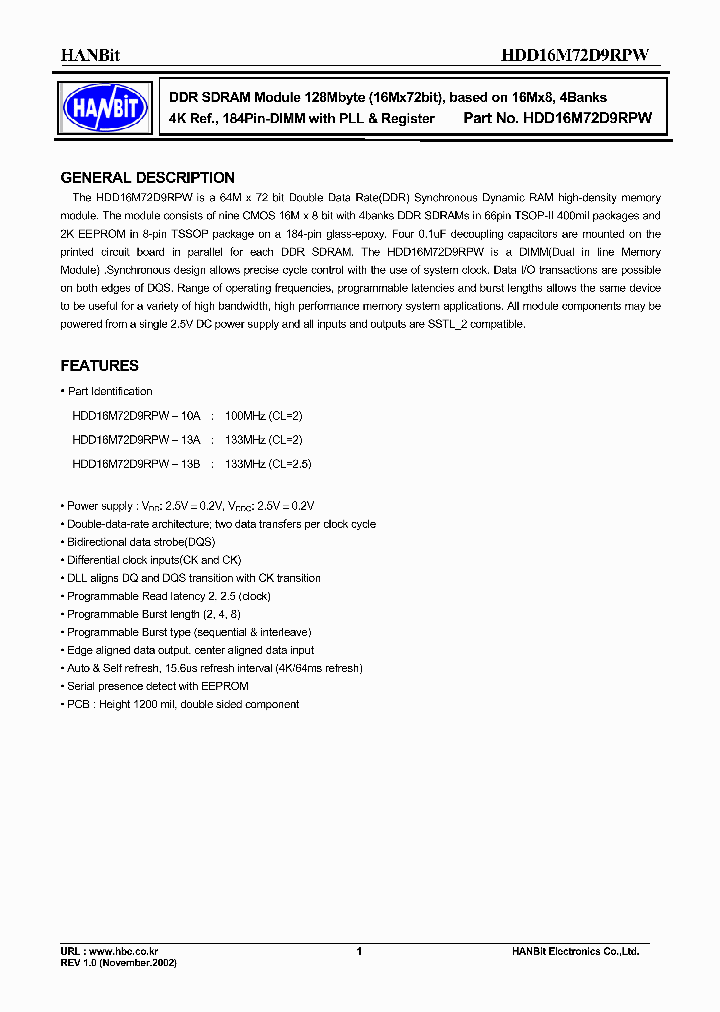 HDD16M72D9RPW-13A_2490443.PDF Datasheet