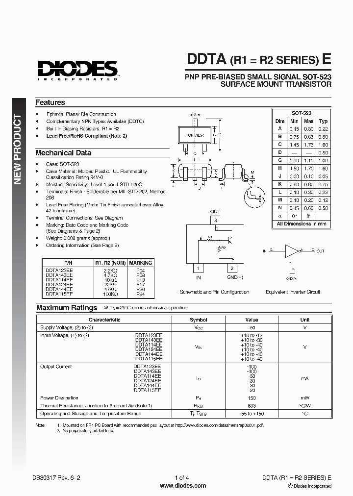DDTA123EE-7-F_2499314.PDF Datasheet