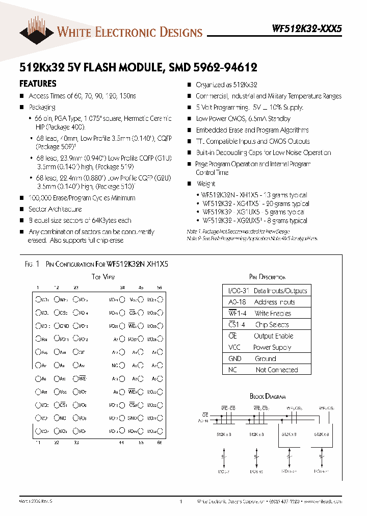 WF512K32-120G4TQ5A_2502763.PDF Datasheet