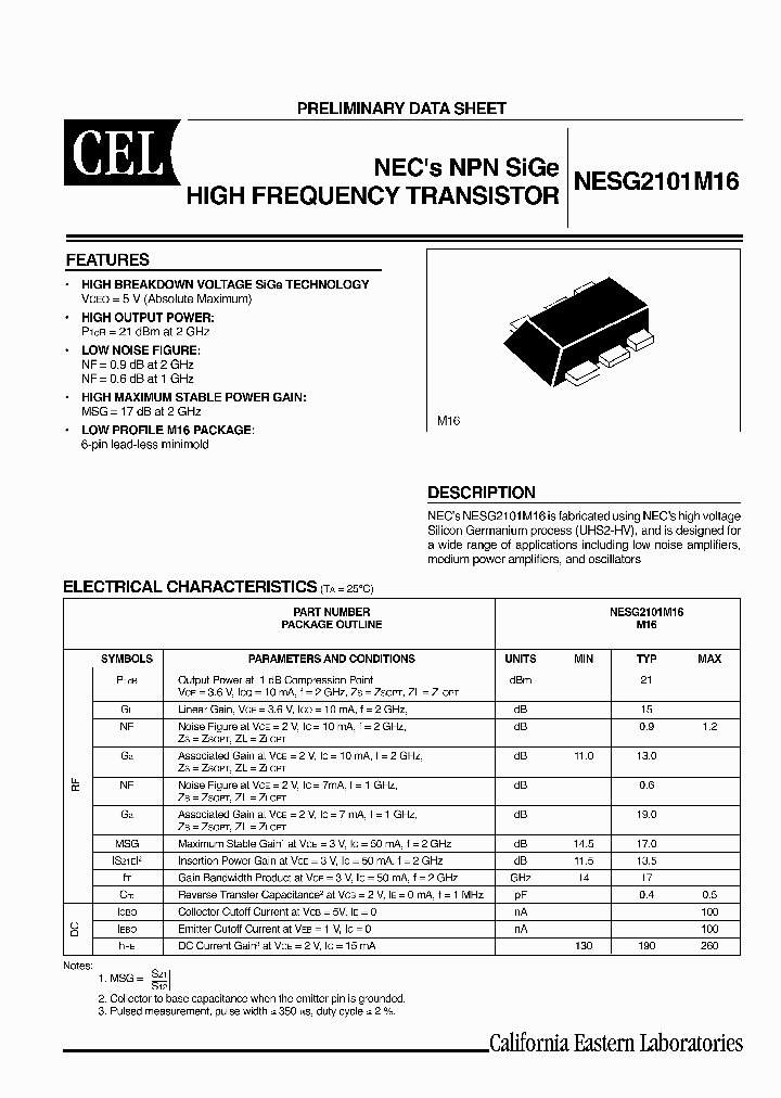 NESG2101M16-T3-A_2534715.PDF Datasheet