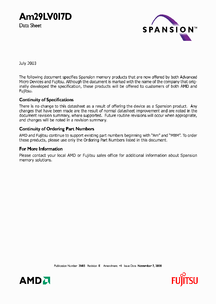 AM29LV017D-70FC_2540294.PDF Datasheet