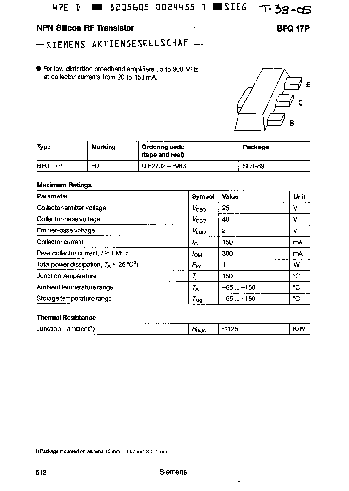 BFQ17P_2560644.PDF Datasheet