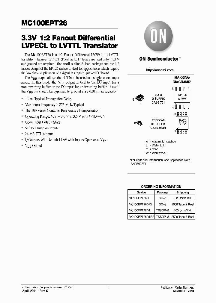 MC100EPT26-D_2593913.PDF Datasheet