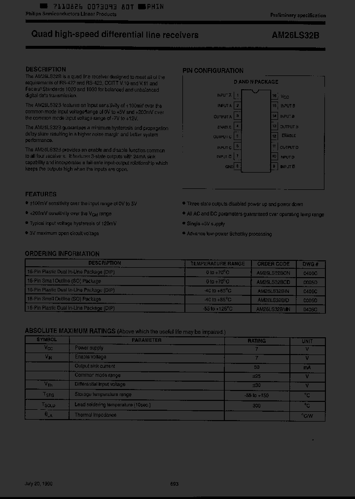 AM26LS32BCN_2609416.PDF Datasheet