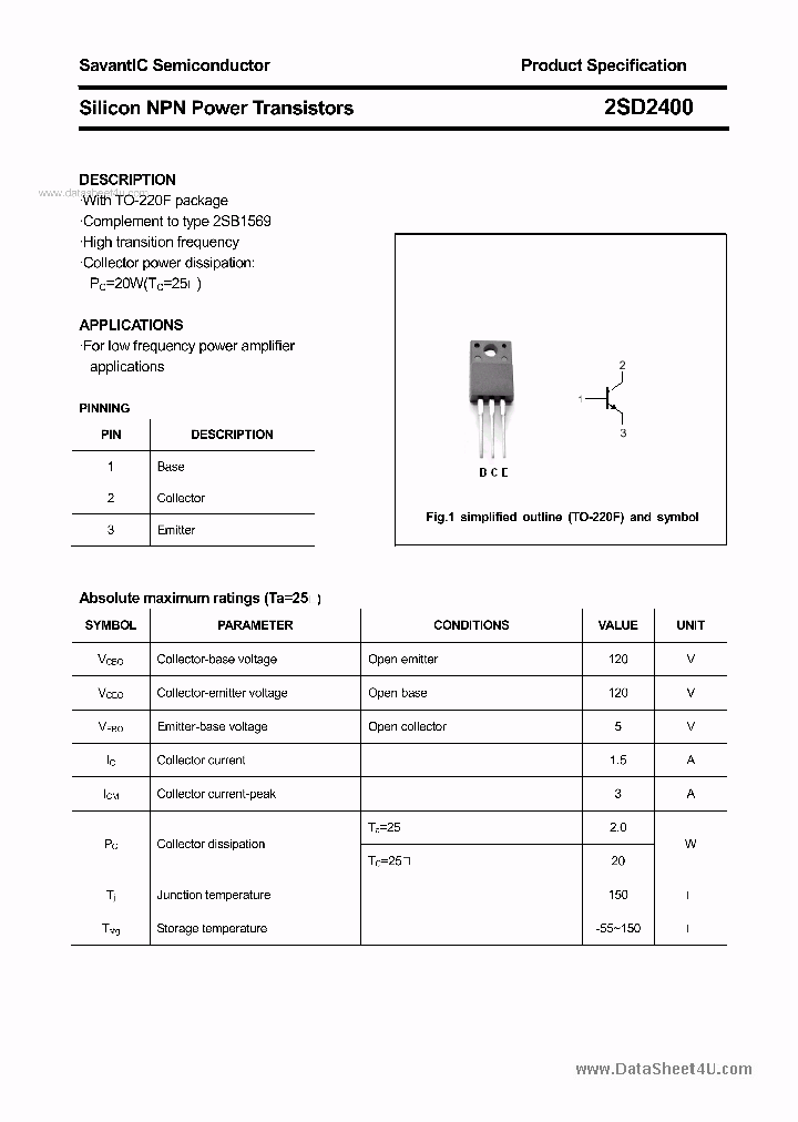 2SD2400_2620602.PDF Datasheet