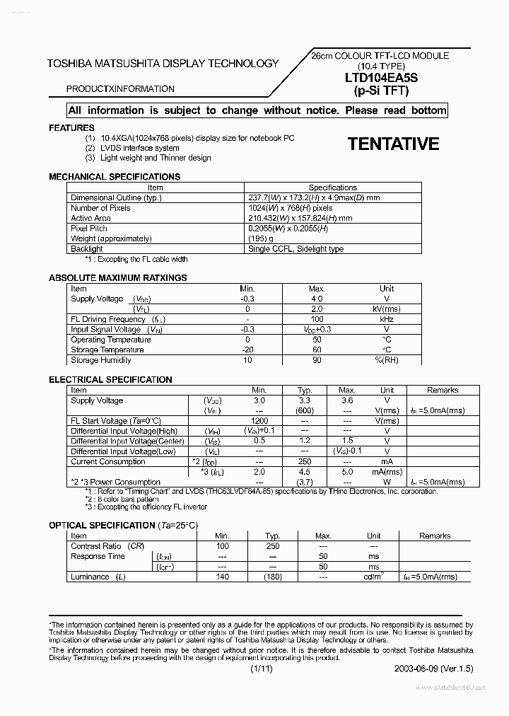 LTD104EA5S_2627269.PDF Datasheet