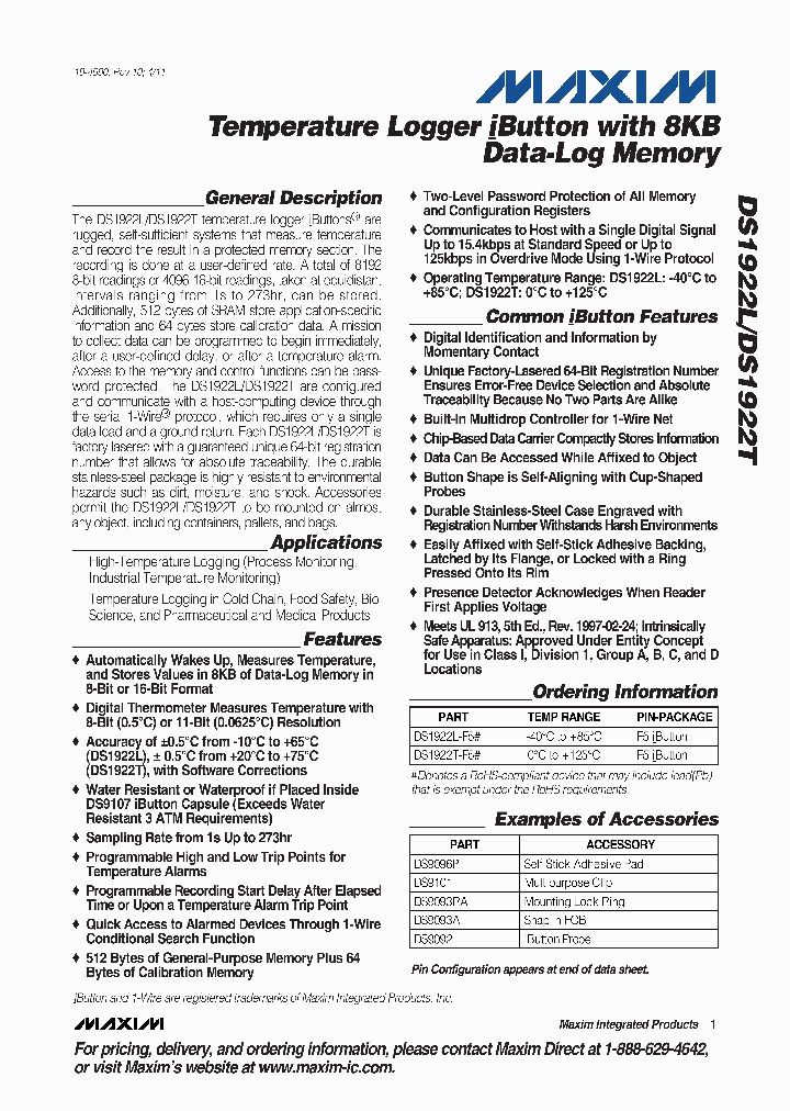 DS1922T-F5_2644018.PDF Datasheet