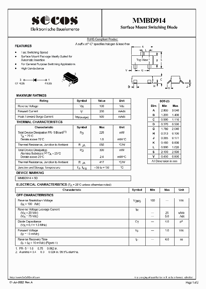 MMBD914_2683944.PDF Datasheet