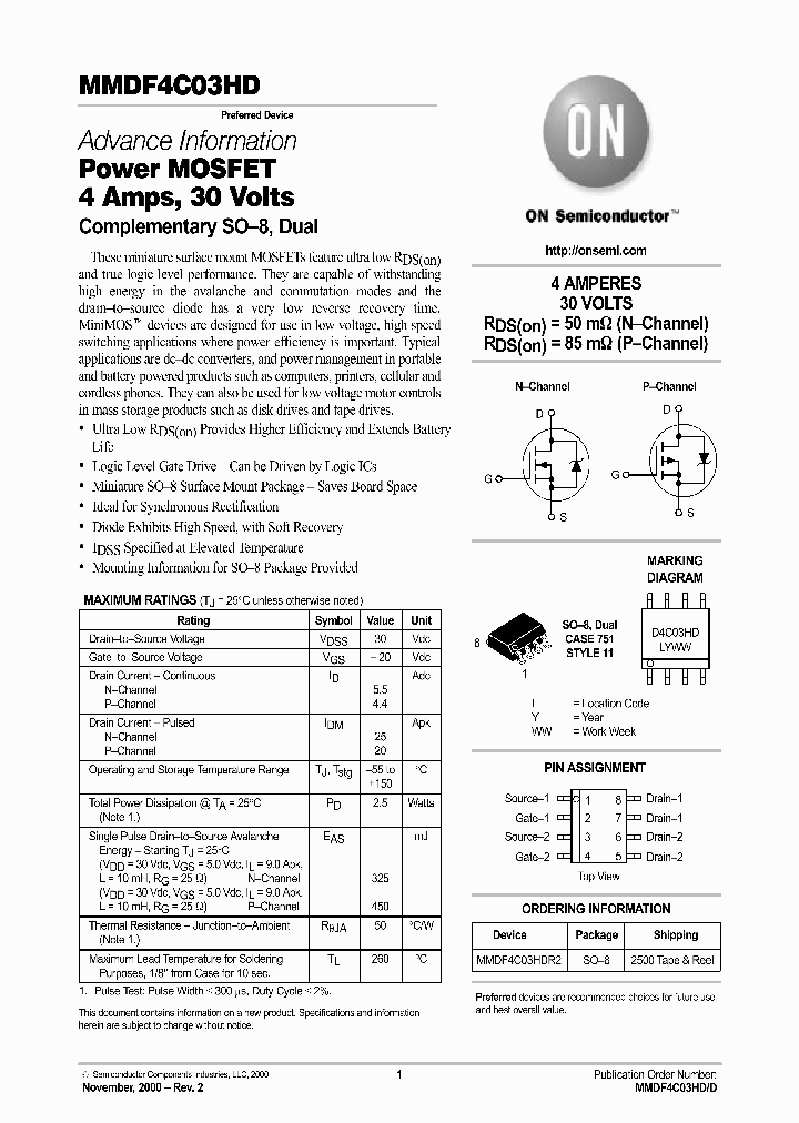 MMDF4C03HD-D_2699609.PDF Datasheet