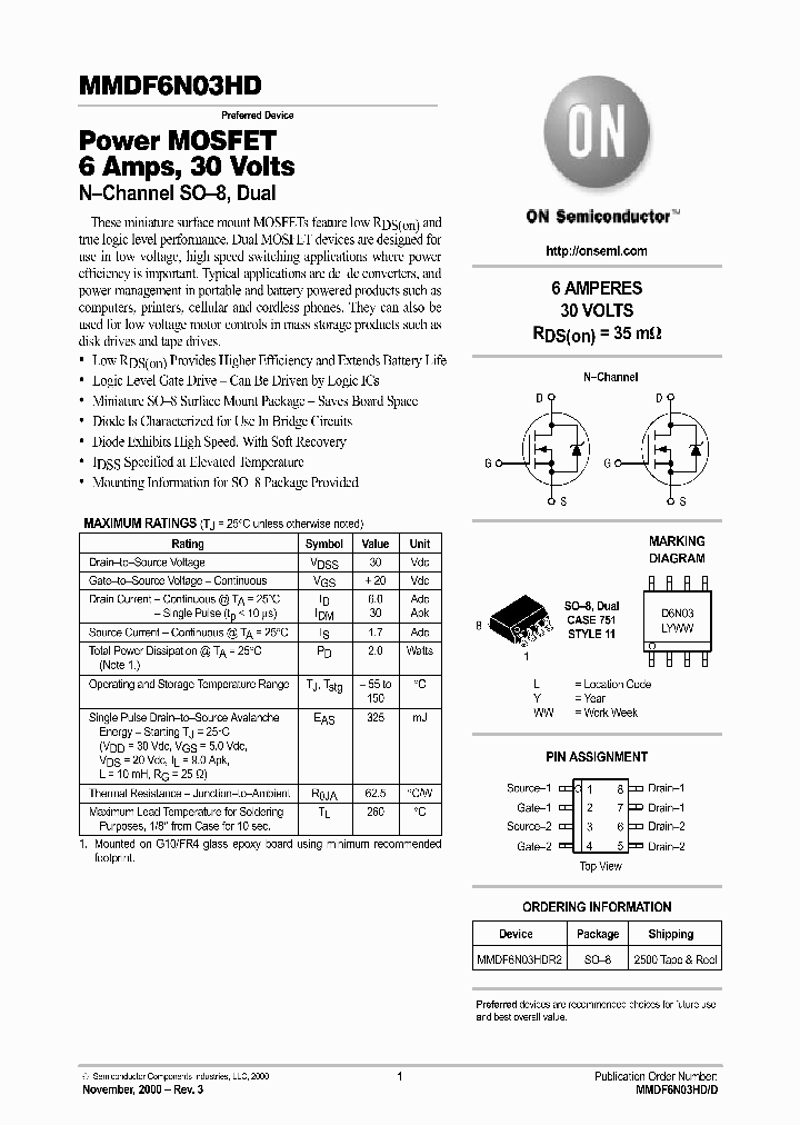 MMDF6N03HD-D_2699612.PDF Datasheet