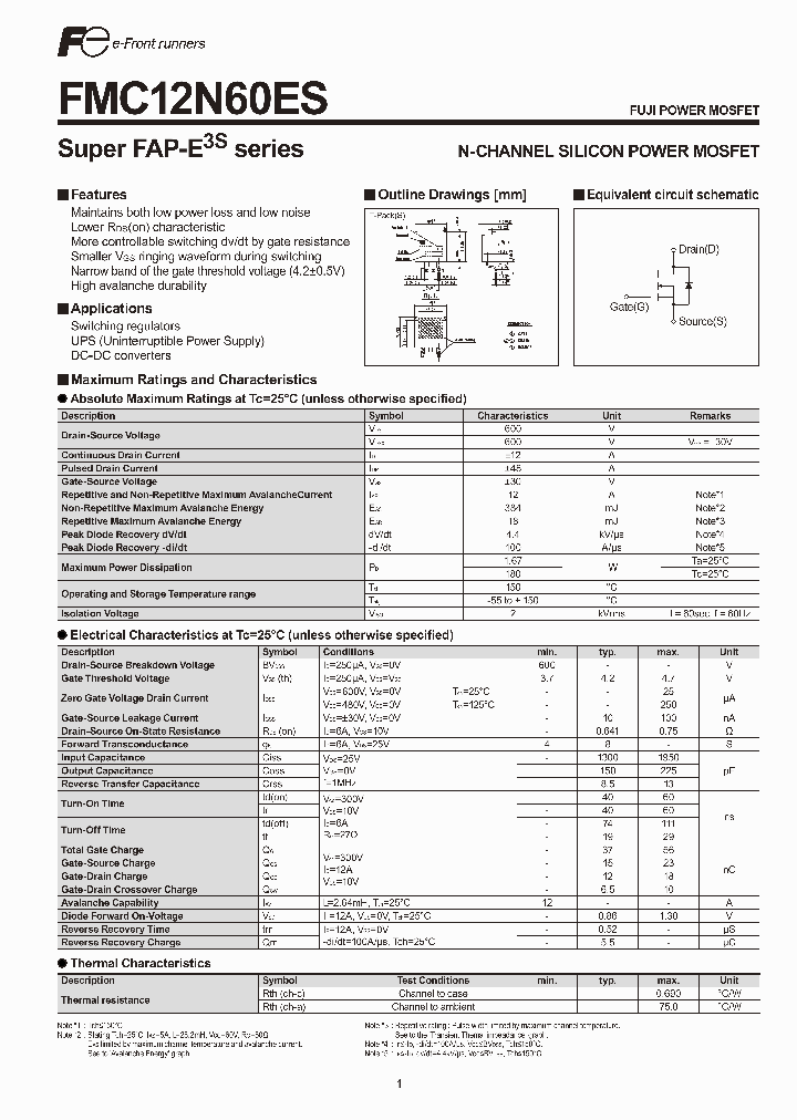 FMC12N60ES_2705411.PDF Datasheet