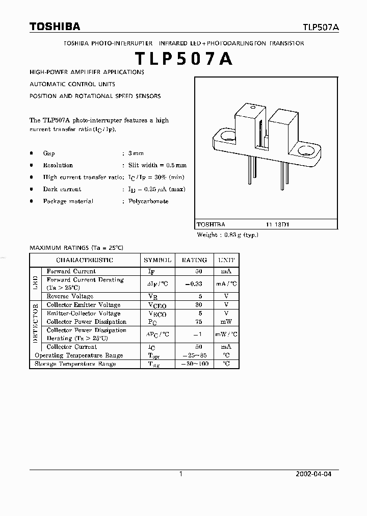 TLP507A_2706810.PDF Datasheet