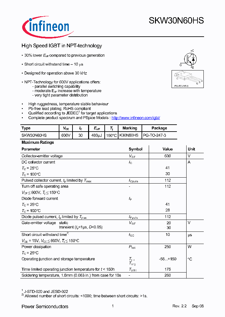 SKW30N60HS_2744647.PDF Datasheet