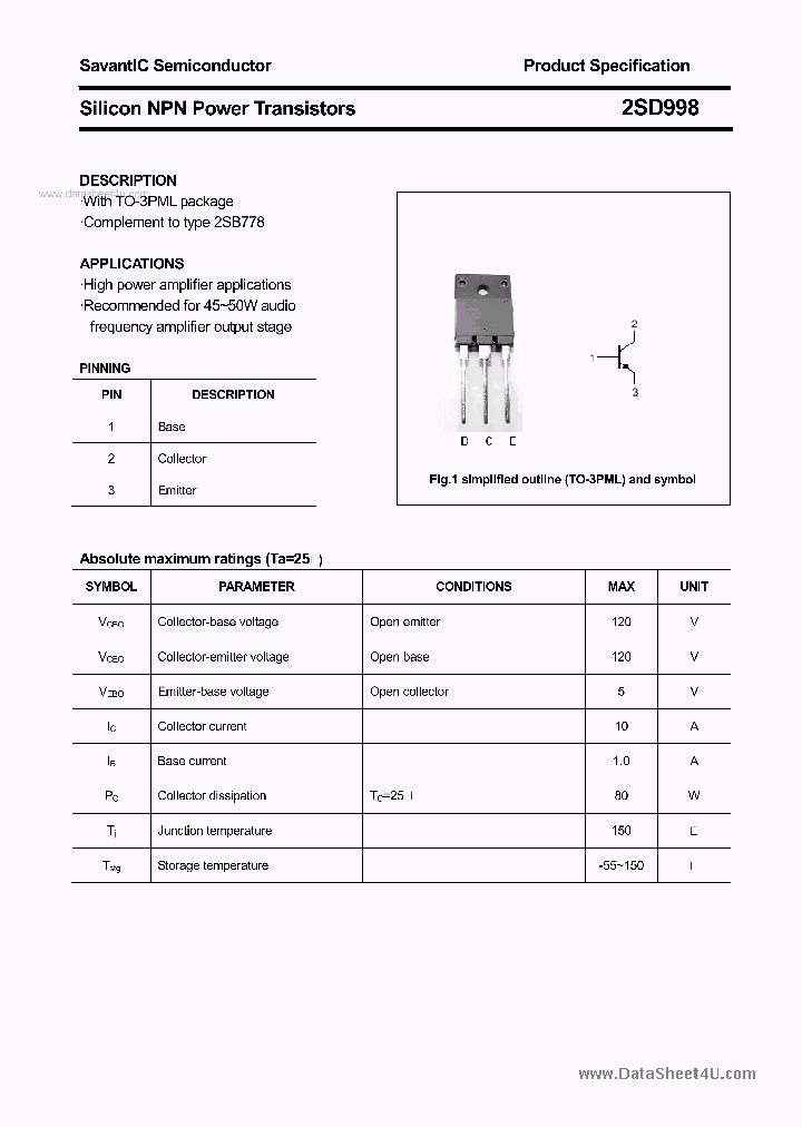 2SD998_2750237.PDF Datasheet