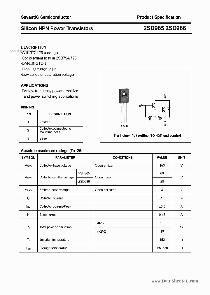 2SD985_2750240.PDF Datasheet