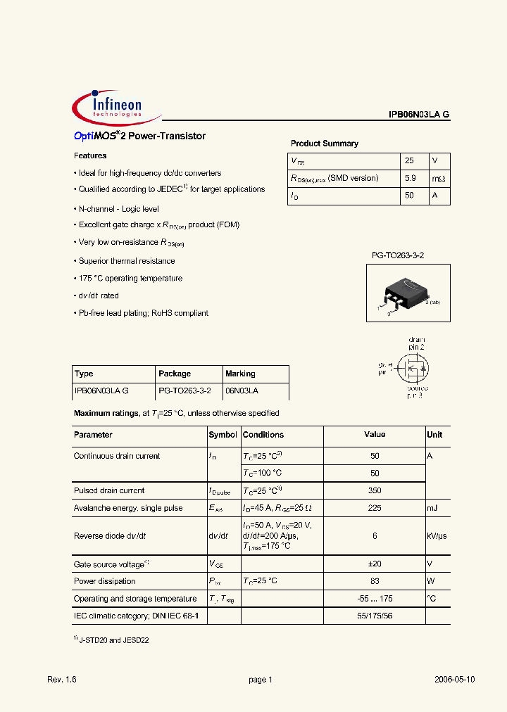 IPB06N03LAG_2754000.PDF Datasheet