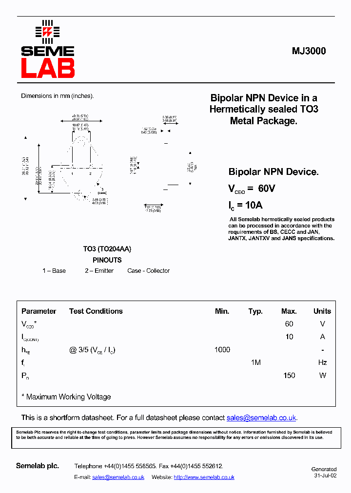 MJ3000_2762811.PDF Datasheet