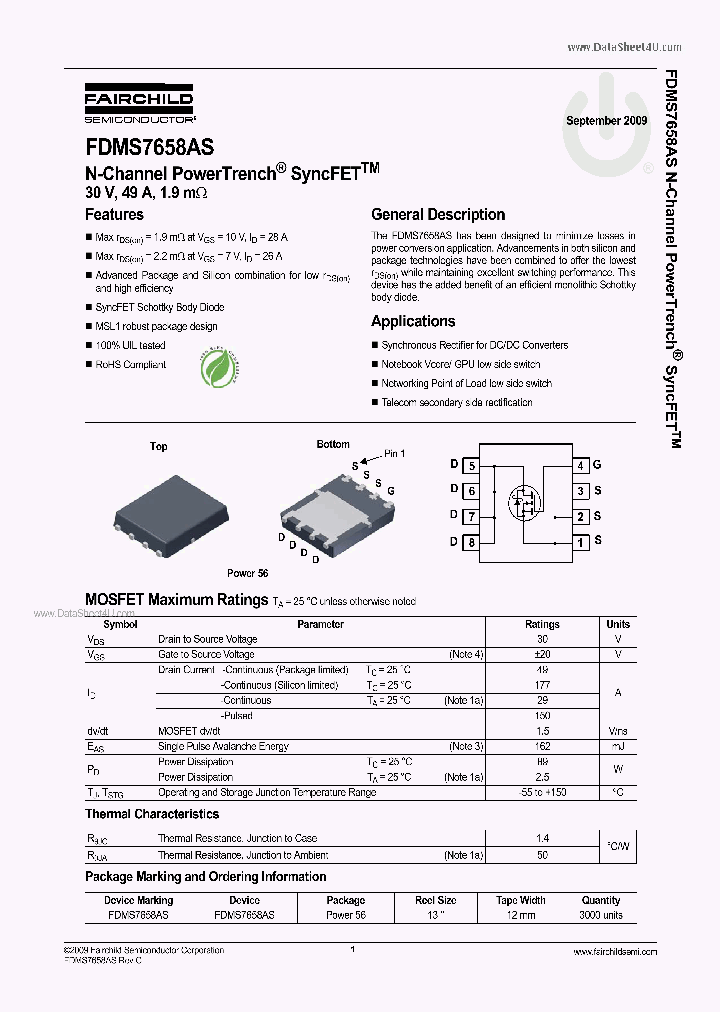 FDMS7658AS_2767472.PDF Datasheet