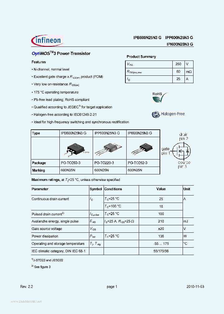 IPP600N25N3G_2769565.PDF Datasheet