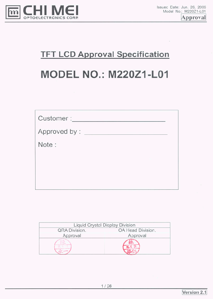 M220Z1-L01_2770784.PDF Datasheet