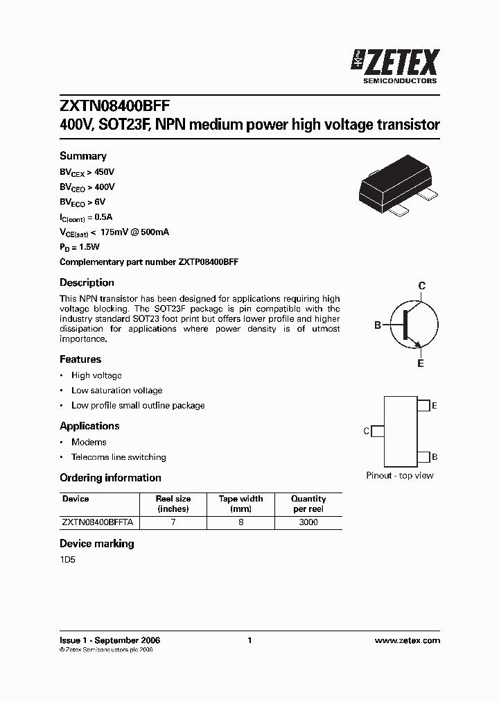 ZXTN08400BFF_2773450.PDF Datasheet