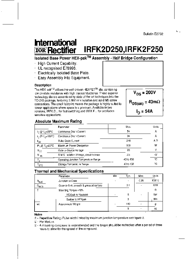 IRFK2D250_2796450.PDF Datasheet