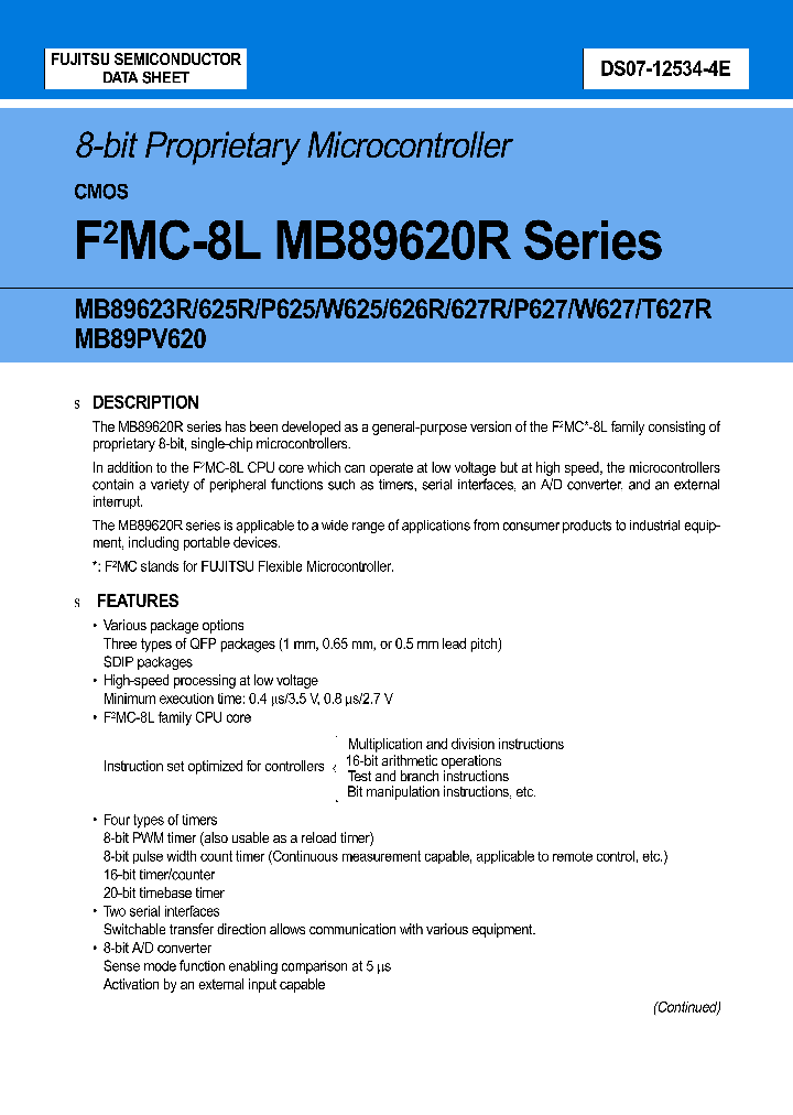 MB89W625C-SH_2833990.PDF Datasheet