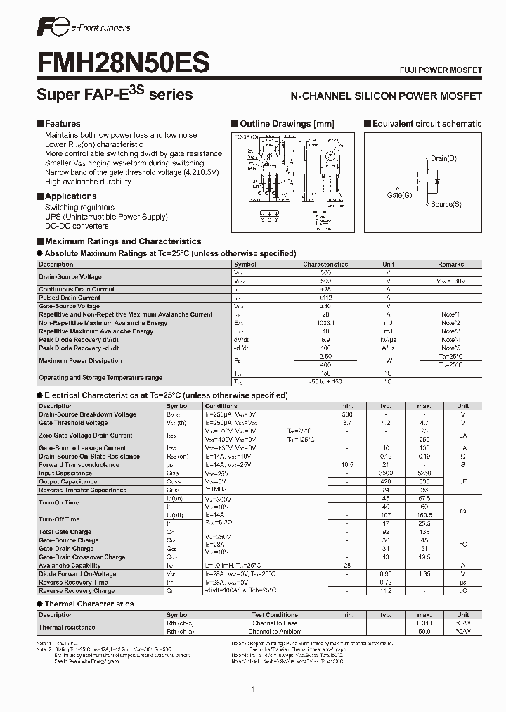 FMH28N50ES_2858201.PDF Datasheet