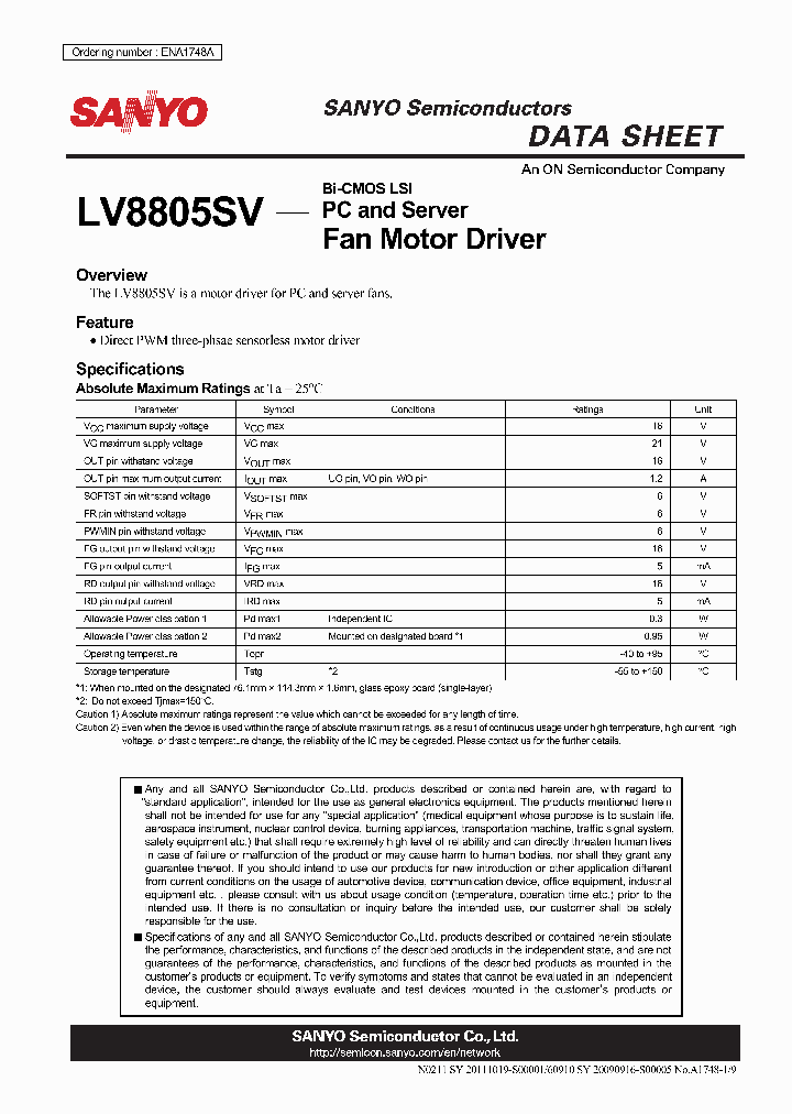LV8805SV_2873960.PDF Datasheet