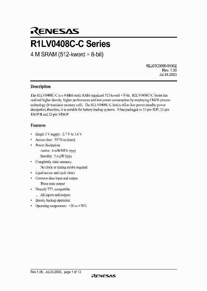 R1LV0408C-C_2886807.PDF Datasheet