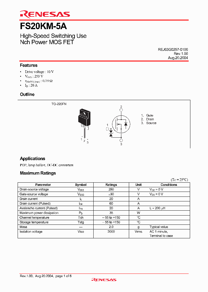 FS20KM-5A_2899990.PDF Datasheet