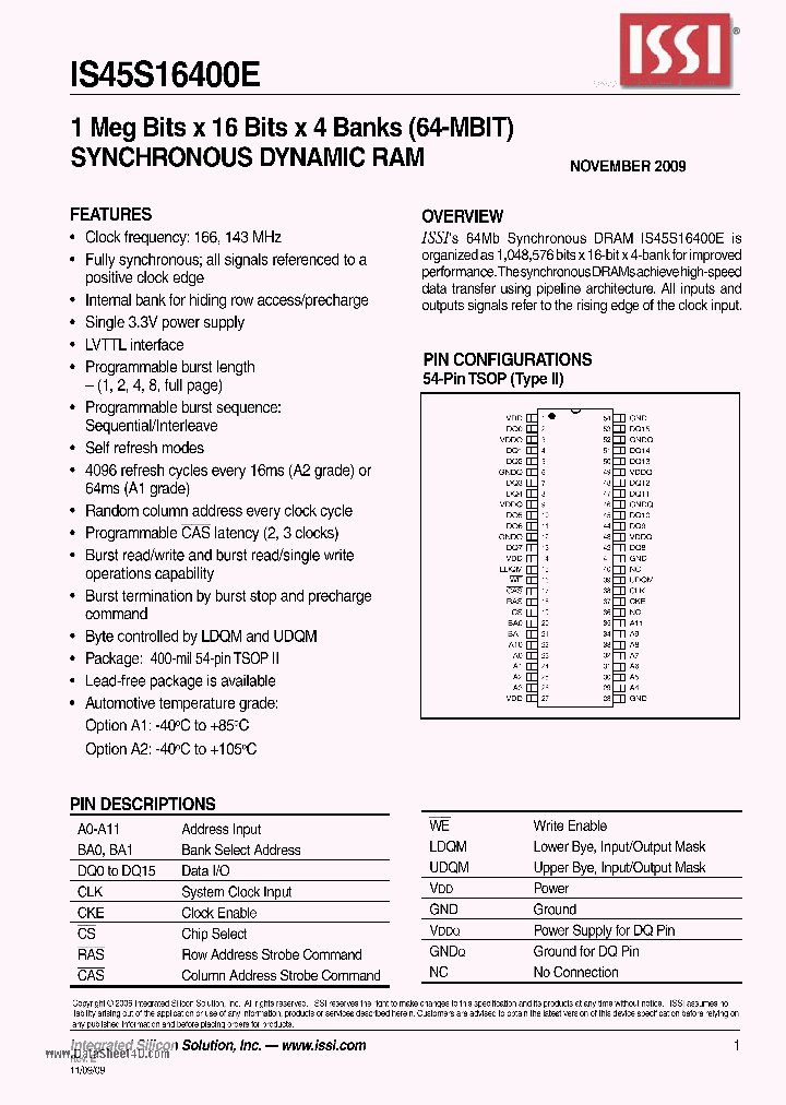 IS45S16400E_2916672.PDF Datasheet