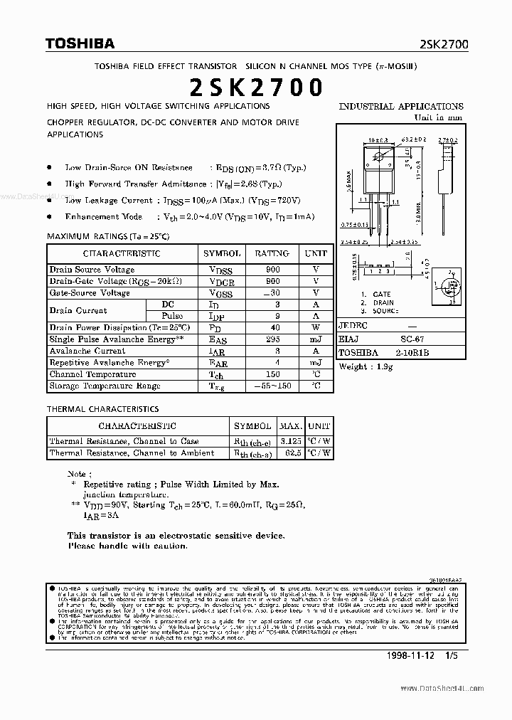 K2700_2918919.PDF Datasheet