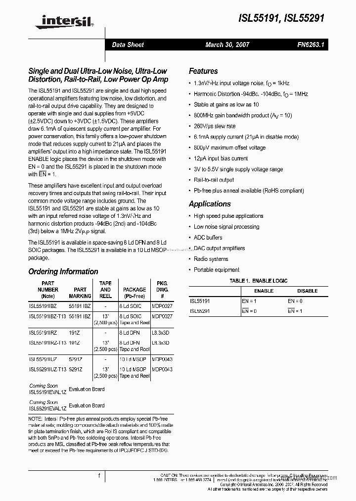 ISL55291_2923657.PDF Datasheet