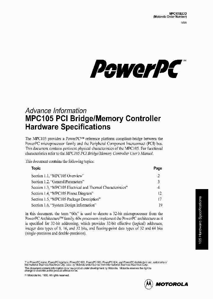 MPC105EC_2923774.PDF Datasheet