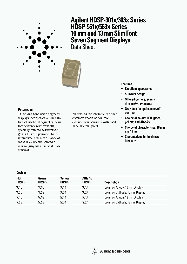 HDSP-301G_2932861.PDF Datasheet