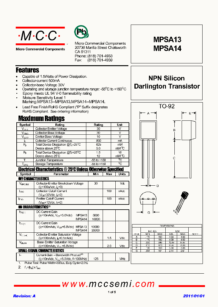 MPSA1311_2940113.PDF Datasheet