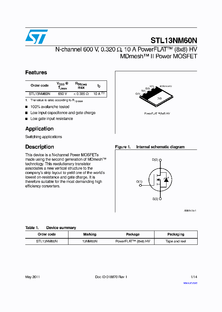 STL13NM60N_2974533.PDF Datasheet