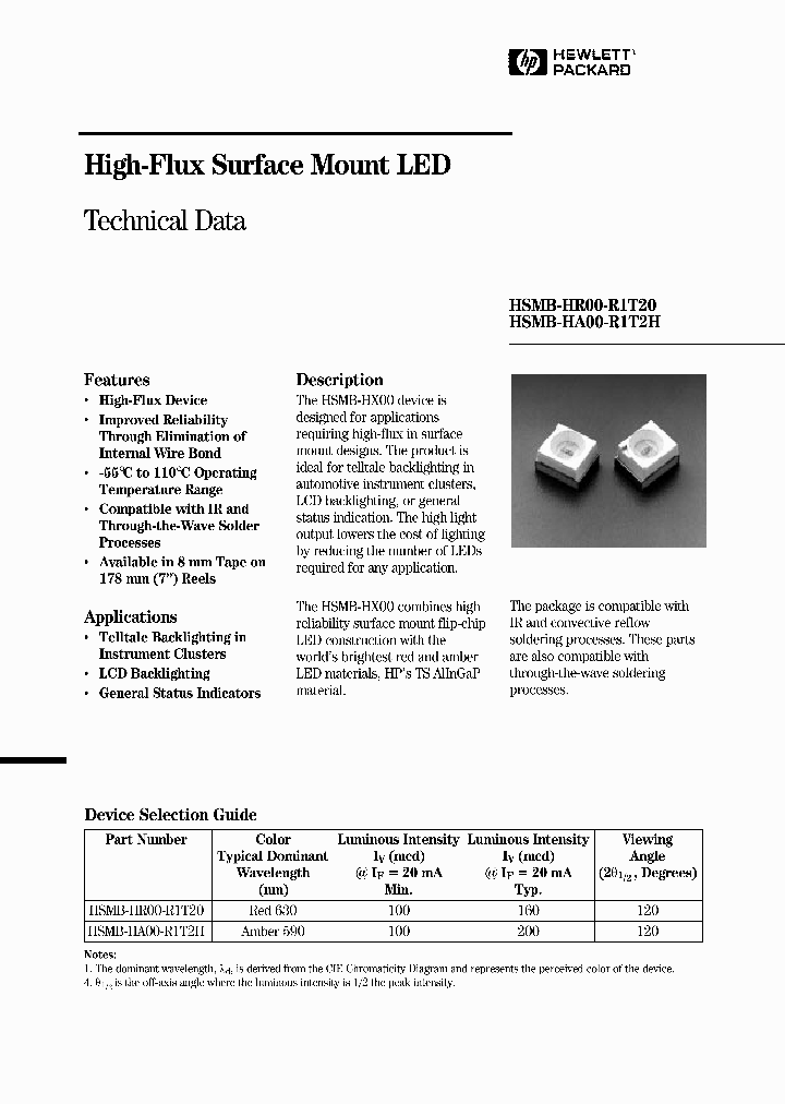 HSMB-HA00-R1T2H_2976790.PDF Datasheet