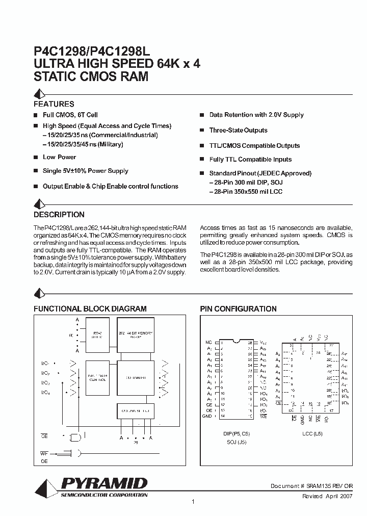 P4C1298-45JMB_2977296.PDF Datasheet