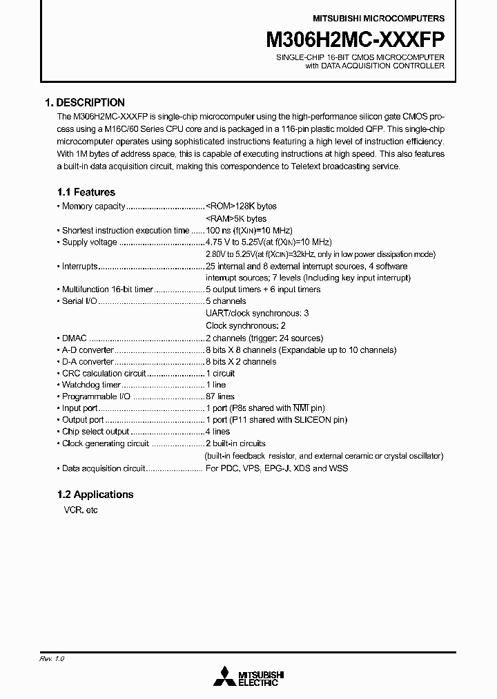 M306H2MC-XXXFP_2983459.PDF Datasheet