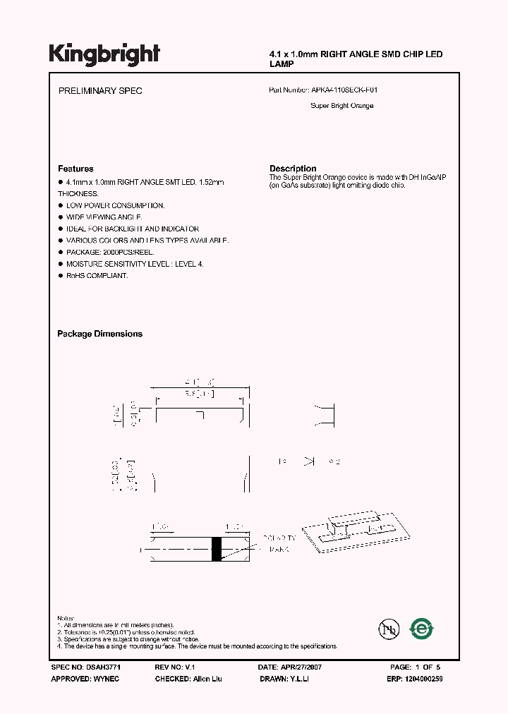 APKA4110SURCK-F01_2991425.PDF Datasheet