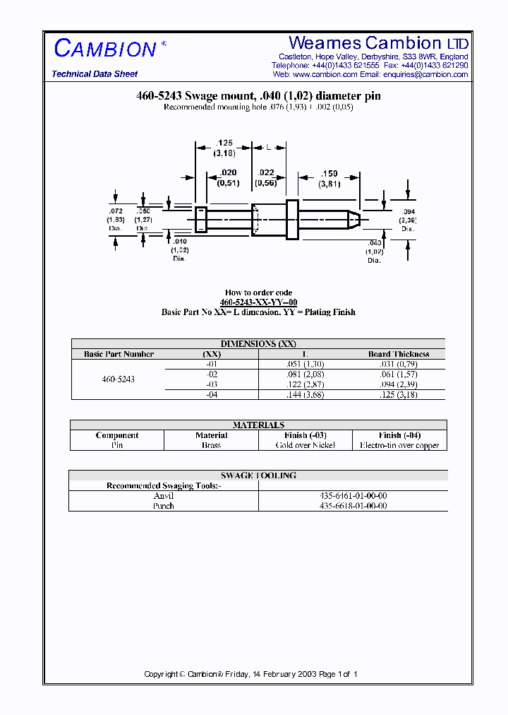 460-5243_3080646.PDF Datasheet