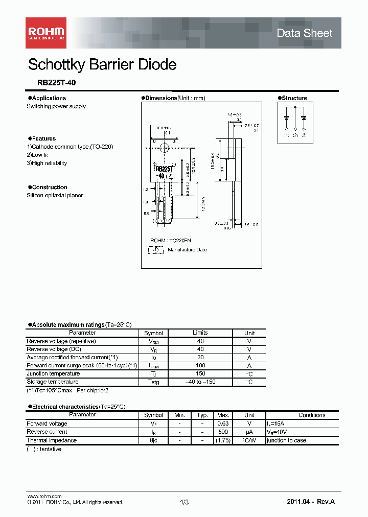 RB225T-4011_3089127.PDF Datasheet