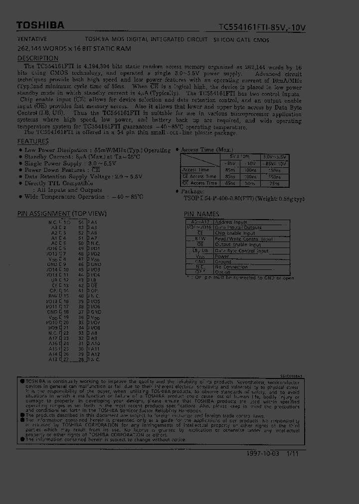 TC554161FTI-85V_3103485.PDF Datasheet