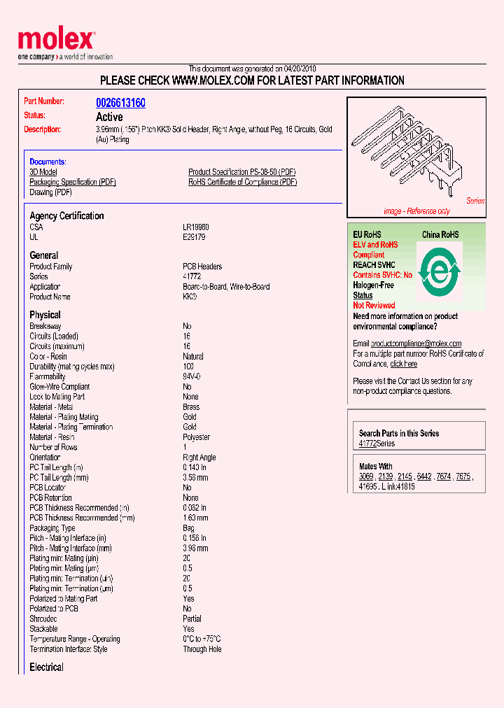 26-61-3160_3101989.PDF Datasheet