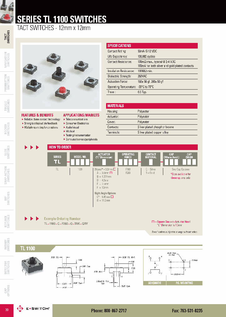 TL1100EF160QGRY_3105029.PDF Datasheet